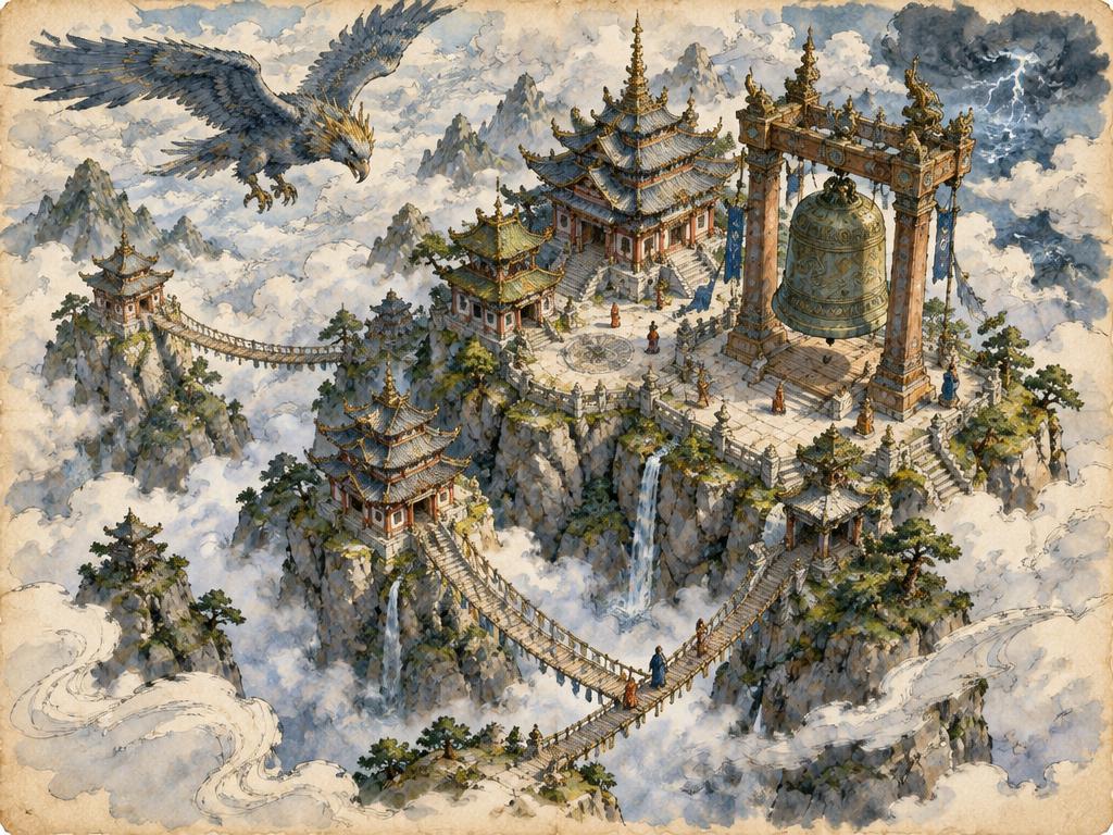 Illustrated map of Cloudrest