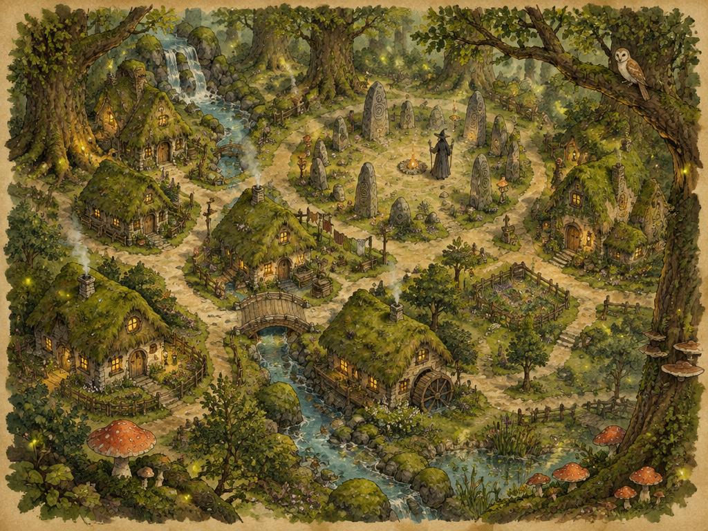 Illustrated map of Mosswood