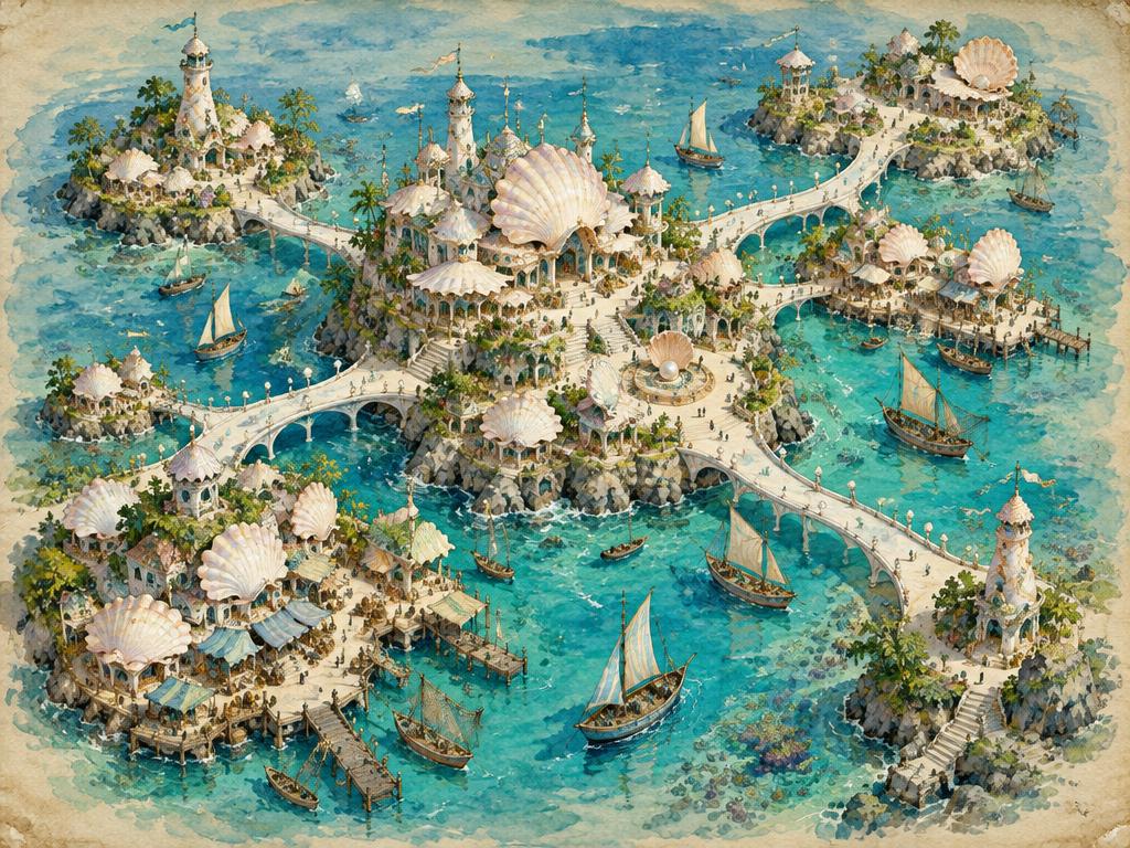 Illustrated map of Pearlreach